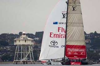 Emirates Team New Zealand racing in Auckland