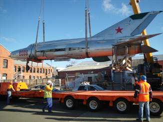 Mig jet that is up for auction on TradeMe. The Mig has already attracted more than 27,000 views and bidding is up to $34,000