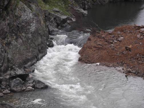 The river is still flowing freely.