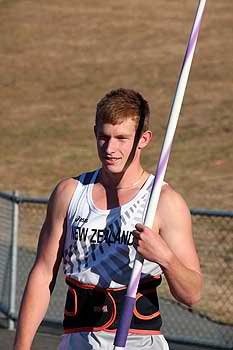 Massey University javelin thrower Ben Langton- Burnell, who will compete at the New Zealand  Track and Field Championships later this month.