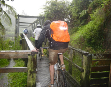 huge steel bridges and a kilometre long bricked tunnel are a feature of the Hauraki Rail Trail