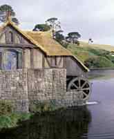 Hobbiton - the mill on the side of the lake