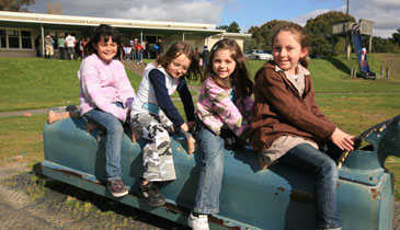 Upgrade time: Children enjoy themselves on some of the now ageing play equipment, which will be a particular focus of redevelopment efforts.