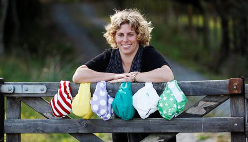 Kate Meads and her cloth nappies.