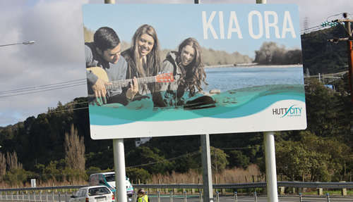 Hutt City new welcome board