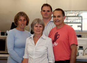 Associate Professor Margreet Vissers, Professor Christine Winterbourn, Associate Professor Mark Hampton and Professor Tony Kettle of the Centre for Free Radical Research.