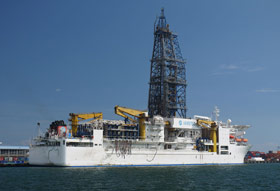 Japanese drilling vessel Chikyu.