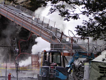 Gorniczy Agregat Gasniczy (GAG) jet inertisation unit, in operation at the Pike River mine this morning, Thursday 02 December.