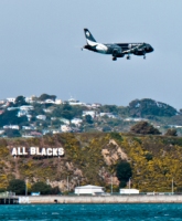 Wellington Airport celebrates the All Blacks