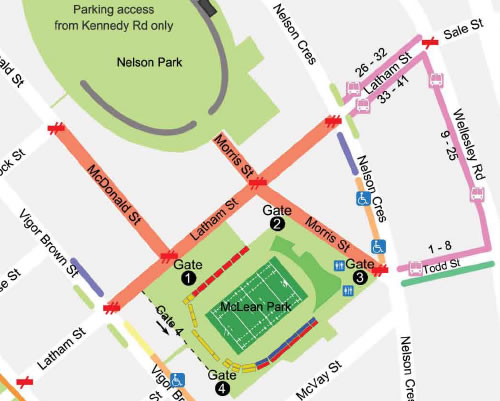 Temporary Road Closures Rugby World Cup 2011.