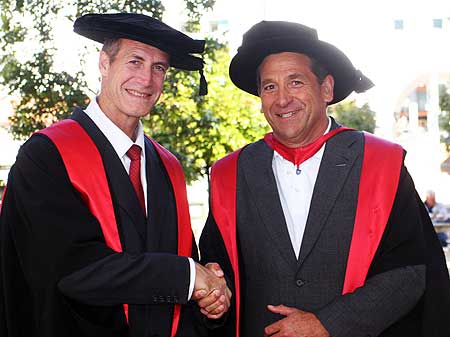 Massey University College of Business colleagues and PhD graduates  Dr Warwick Stent and Dr Jeffrey Stangl.