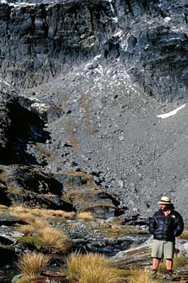 Peter Jackson on location in Tongariro National Park for 'The Lord of the Rings' trilogy.